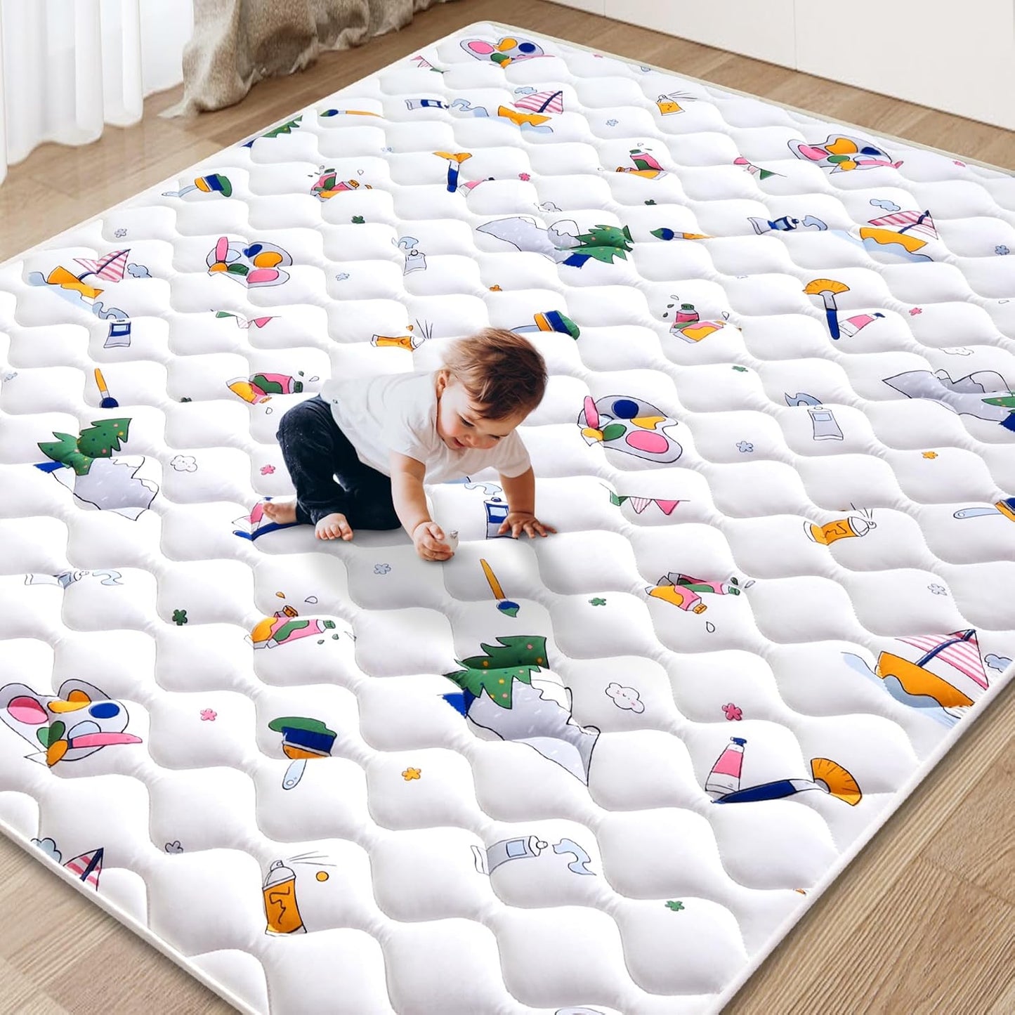 Premium Baby Play Mat - Extra Large Foam Crawling Mat for Kids