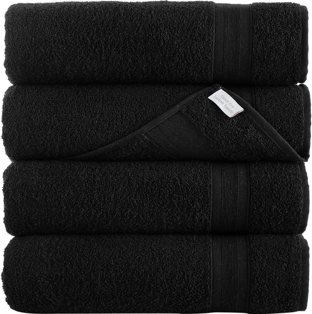 Quick-Dry Soft High Absorbent Bath Towels Set of 4 for Daily Use