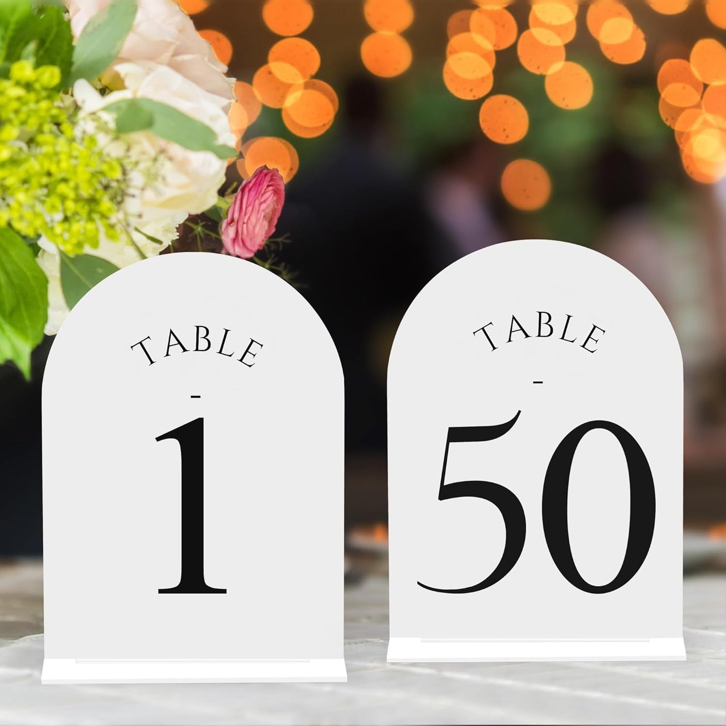 JOYIT Arch Wedding Table Numbers 1-50 for Elegant Events
