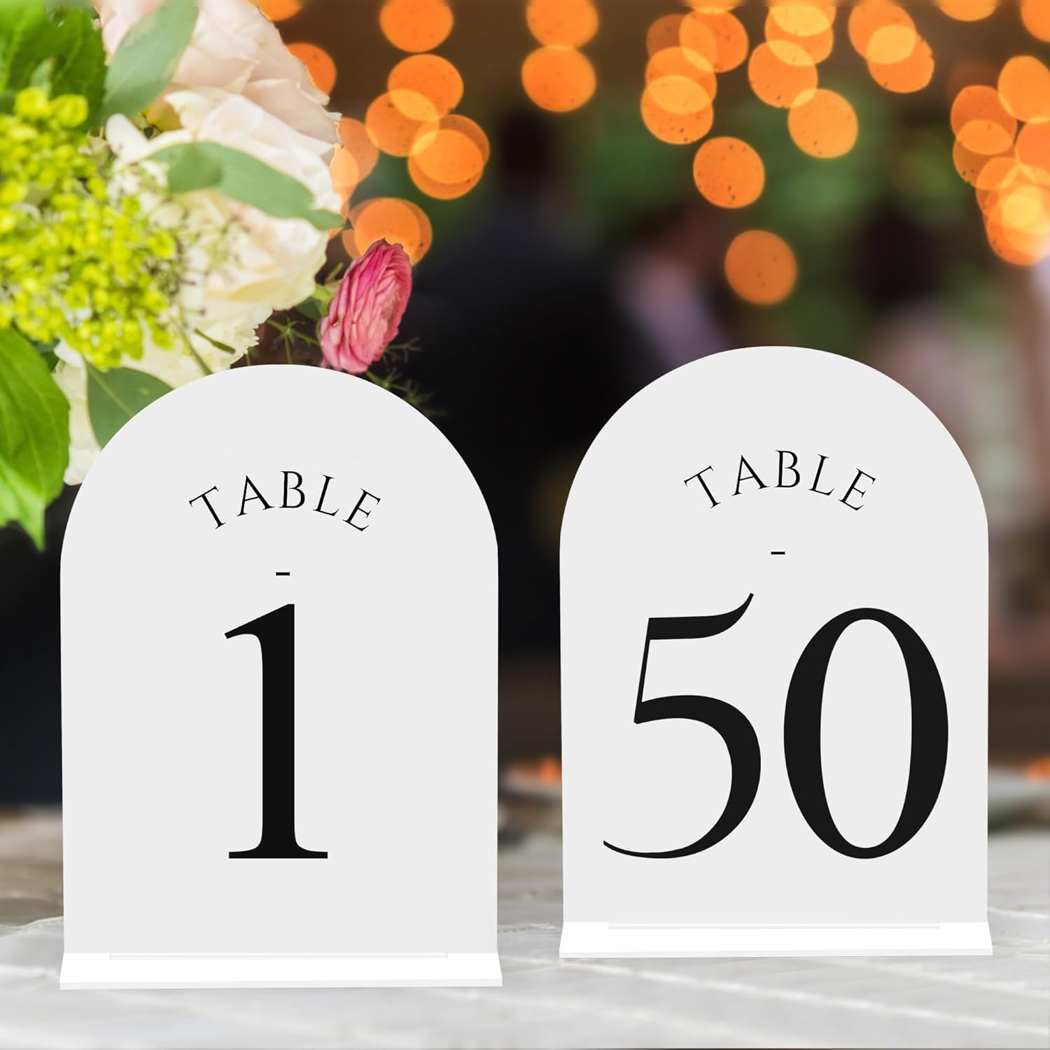 JOYIT Arch Wedding Table Numbers 1-50 for Elegant Events