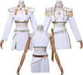Rumi Zoey Mira Costume Cosplay Golden Wigs and White Outfit Set