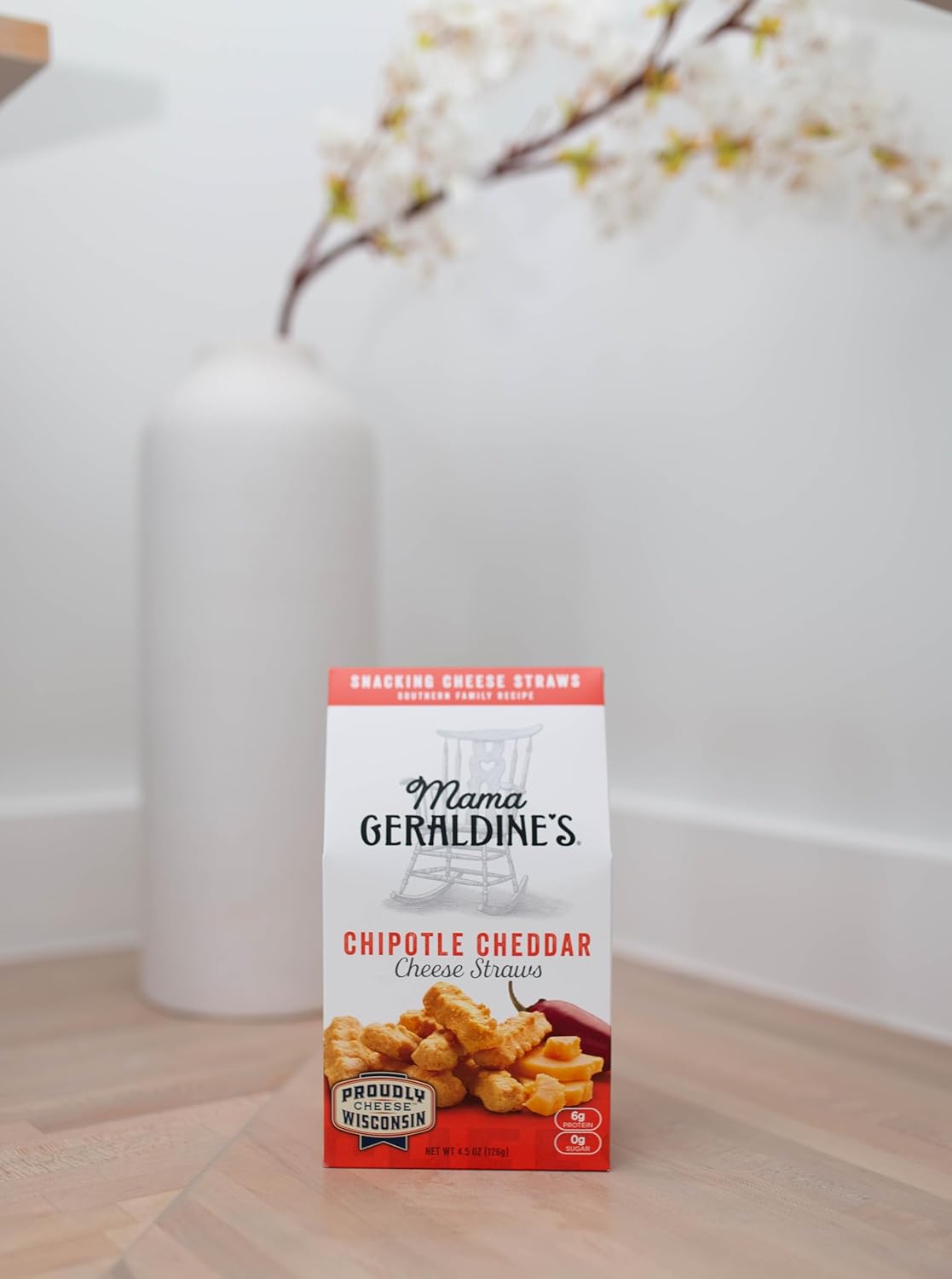 Mama Geraldine's Chipotle Cheese Straws - Spicy Baked Snack