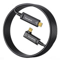 Fiber Optic USB C Cable Right Angle (50ft) - 10Gbps High Speed