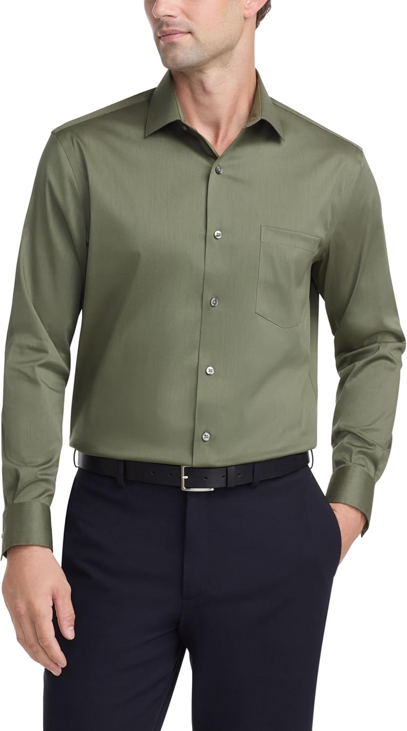 Van Heusen Men's Regular Fit Ultra Wrinkle Free Dress Shirt