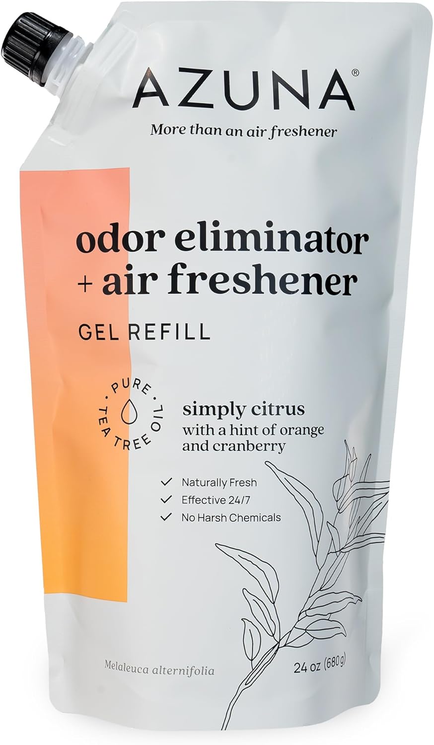 Azuna All-Natural Odor Remover Gel Refill for Fresh Air