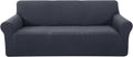 Stretch Couch Cover Sofa Slipcover for 3 Cushion Couch - Dark Grey