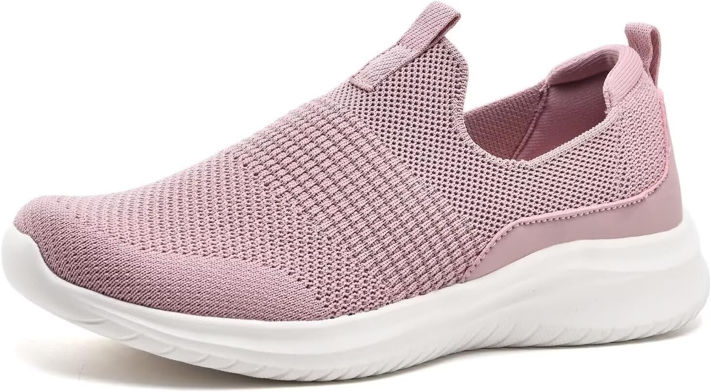 TIOSEBON Women's Comfortable Knit Slip On Walking Tennis Shoes