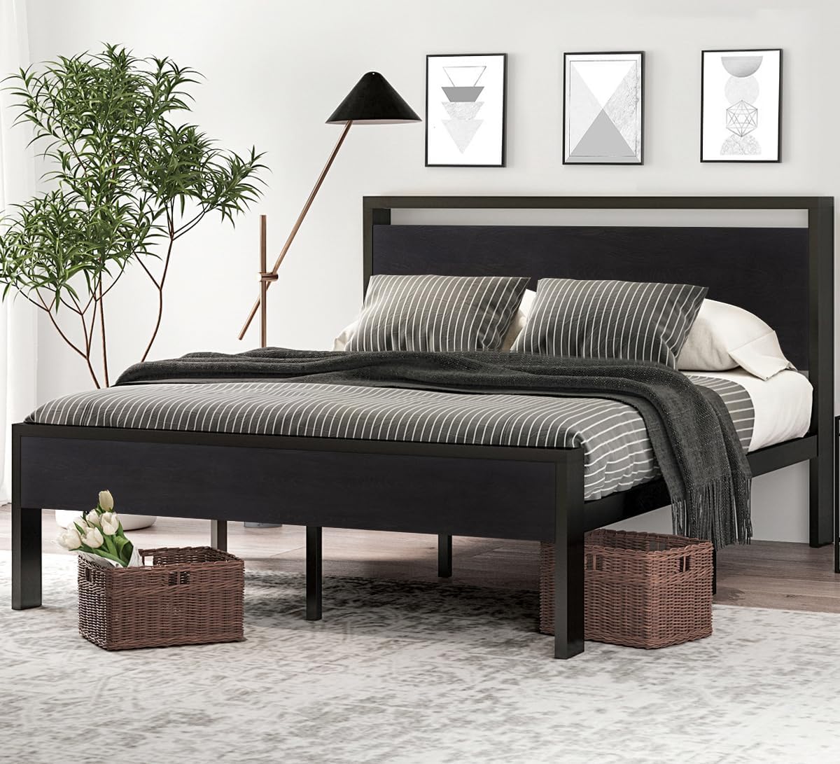 SHA CERLIN 14 Inch Full Size Metal Platform Bed Frame Review