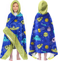 Universe Boys Beach Towel with Hoodie for Kids Ages 4-8 - Soft