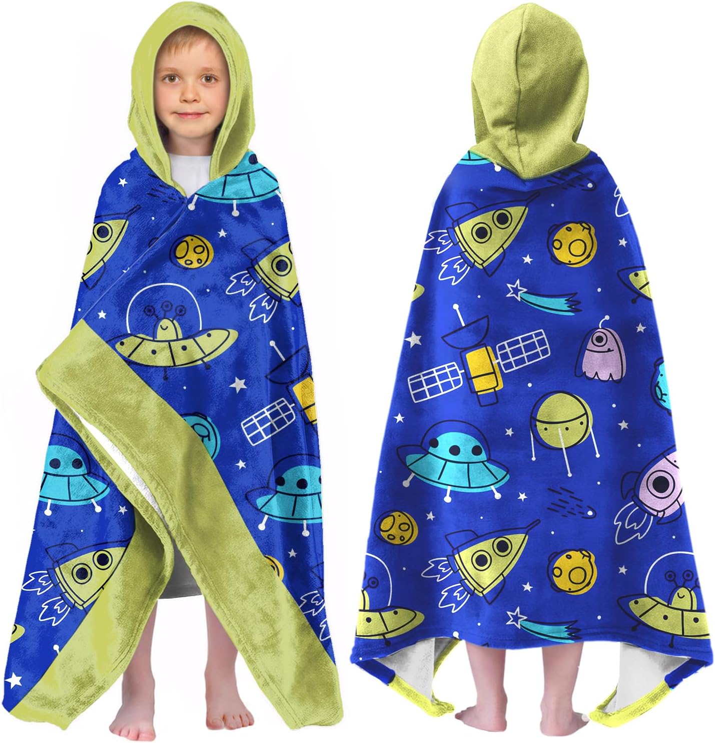 Ritiga Galaxy Hooded Beach Towel for Boys 4-8 Years