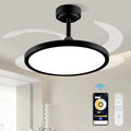 Slim Retractable Ceiling Fan with Lights and App Control - Quiet 42in