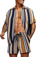Men's Hawaiian Matching Set Summer Beach 2-Piece Outfits - Lightweight
