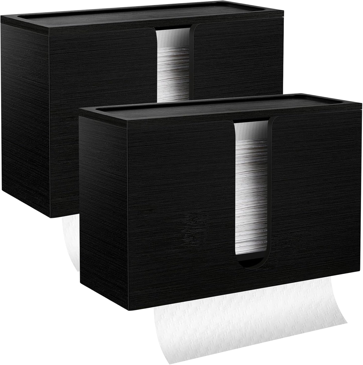 Bamboo Paper Towel Dispenser for Kitchen and Bathroom Use