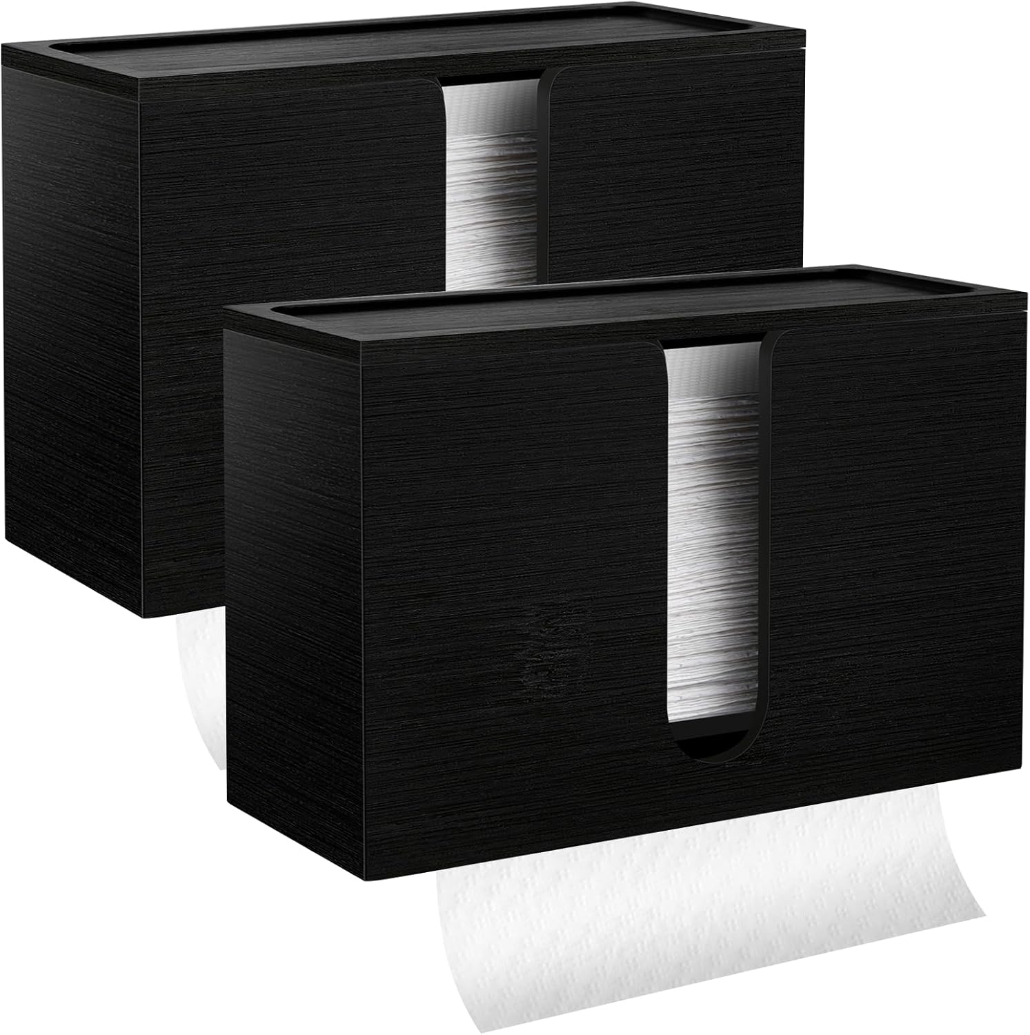 Bamboo Paper Towel Dispenser for Kitchen and Bathroom Use