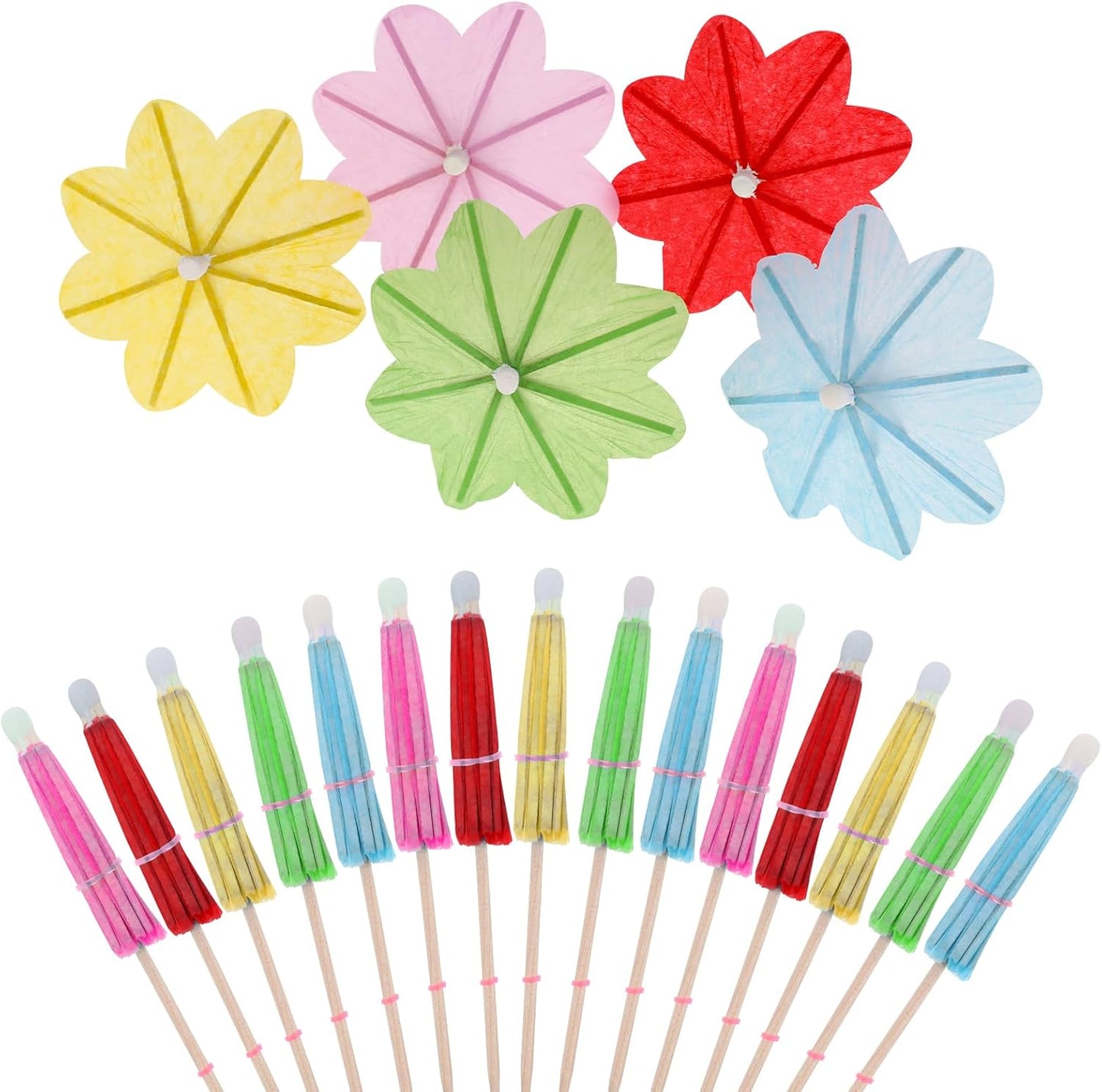 Colorful Cocktail Umbrella Picks - Tropical Vibe Setter!