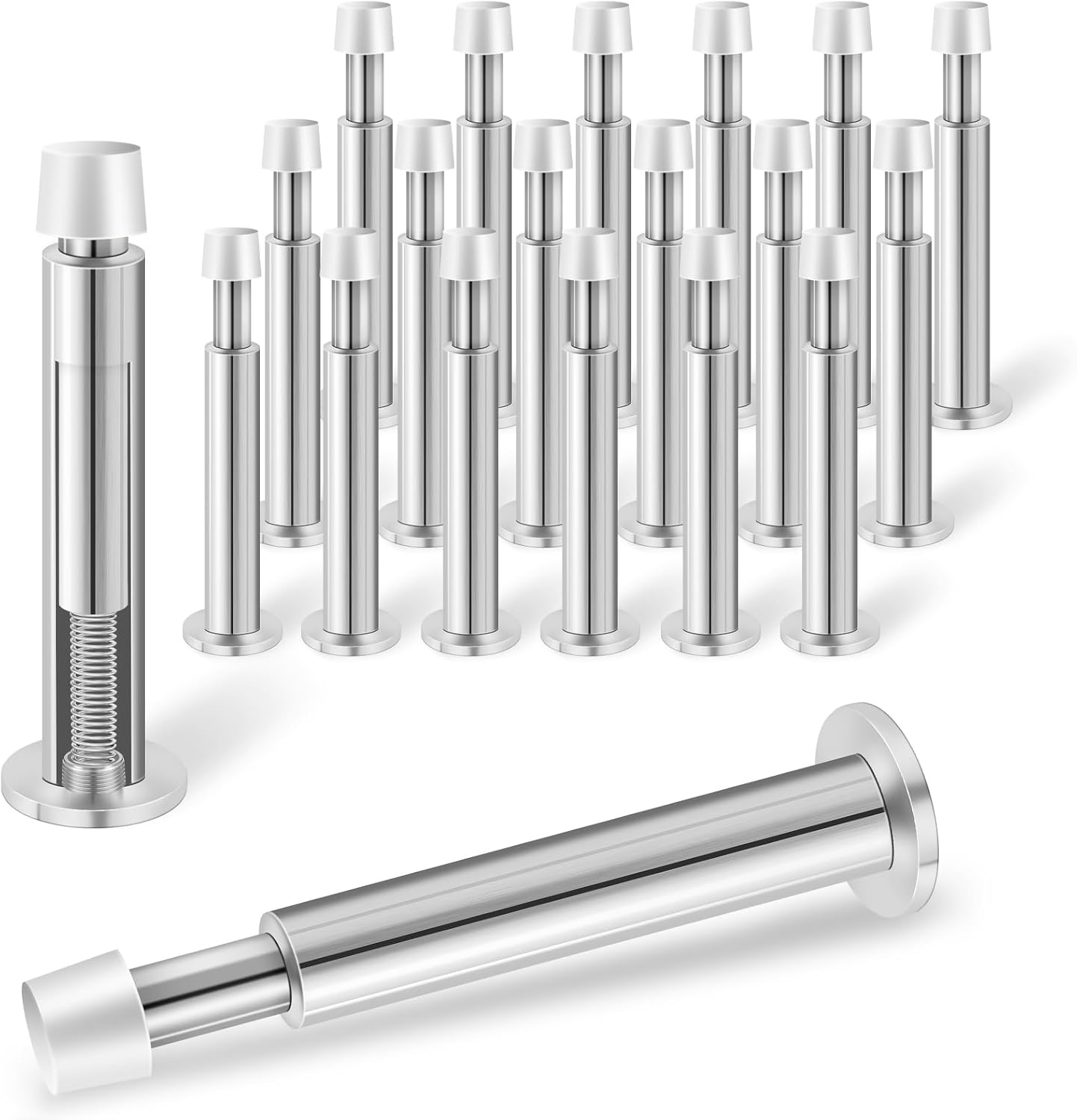 KOLAKO 20 Pack Spring Door Stops, 4.4 Inch Wall Protectors