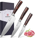 KEEMAKE Knife Set 3 Pieces - Razor Sharp High Carbon Chef Knives