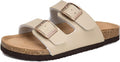 Kids Cork Glitter Slide Sandals with Adjustable Straps - Non-slip