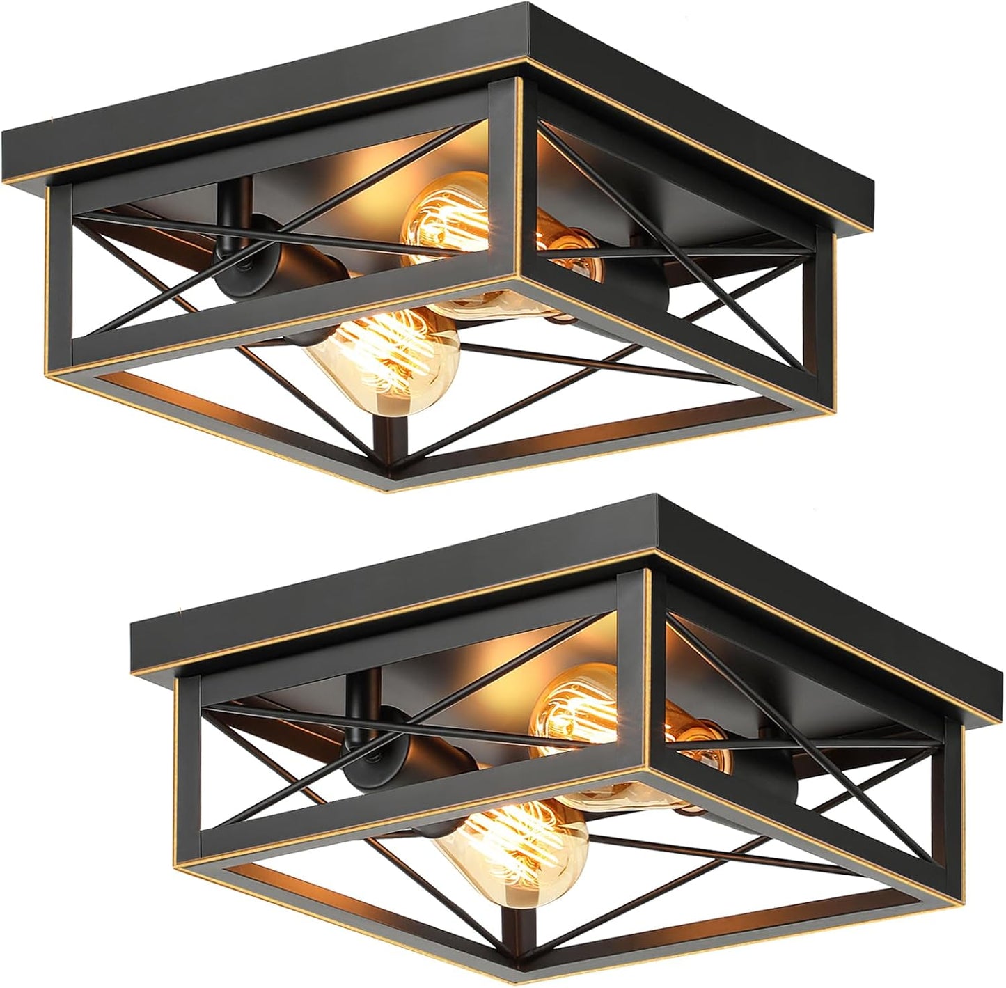 Brushed Gold Hallway Light Fixtures for Modern Farmhouse Style