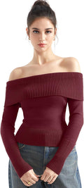 SUUKSESS Off Shoulder Ribbed Knit Sweater - Chic Going Out Top