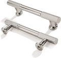 10-Pack 3-3/4 in Polished Nickel Cabinet Pulls - Heavy Duty