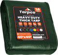 Tarpco Safety Extra Heavy Duty 14 Mil Tarp Cover - Waterproof, UV