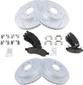 TRQ Ceramic Brake Pad & Disc Rotor Kit Compatible with Traverse Acadia