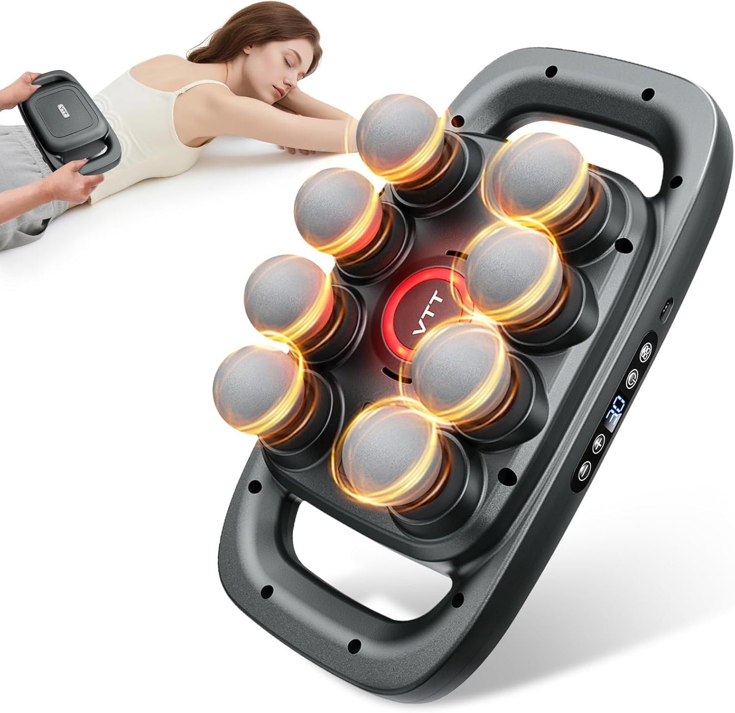 VTT 8-Head Massage Gun for Deep Tissue Muscle Pain Relief