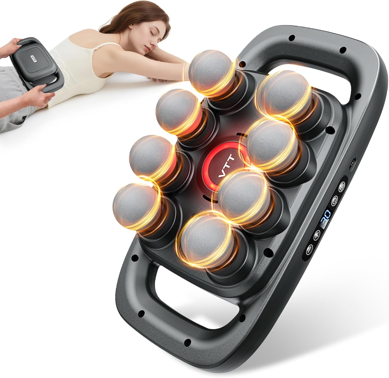 VTT 8-Head Massage Gun for Deep Tissue Muscle Pain Relief