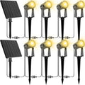 Solar Landscape Spotlights Outdoor IP65 - Bright Garden LED 8 Pack
