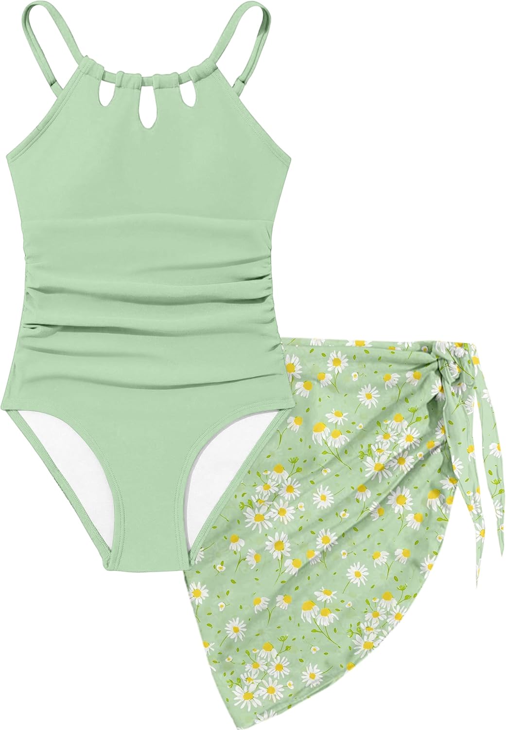 KANGKANG Girls Swimsuit Quick Dry Cut Out One Piece Swimwear