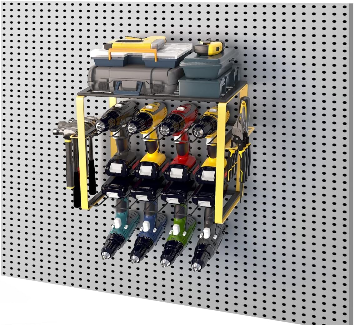 Ultimate 8-Layer Power Tool Holder - Wall Mounted for Garage Organization