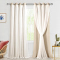 Mix & Match Blackout Curtains with Sheer Overlay - Double Layer 52W x