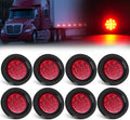 2.5ft Red 13 LED Round Side Marker Clearance Lights - Flush Mount