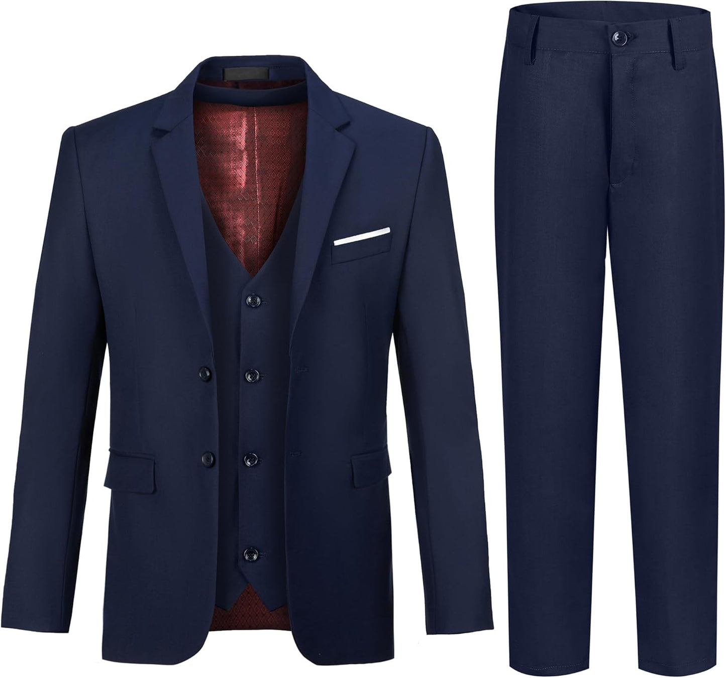 JPF Boy's Formal Suit Set Slim Fit Tuxedo for Weddings and More