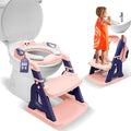 2-in-1 Cushioned Potty Seat with Ladder - Stable Foldable Trainer