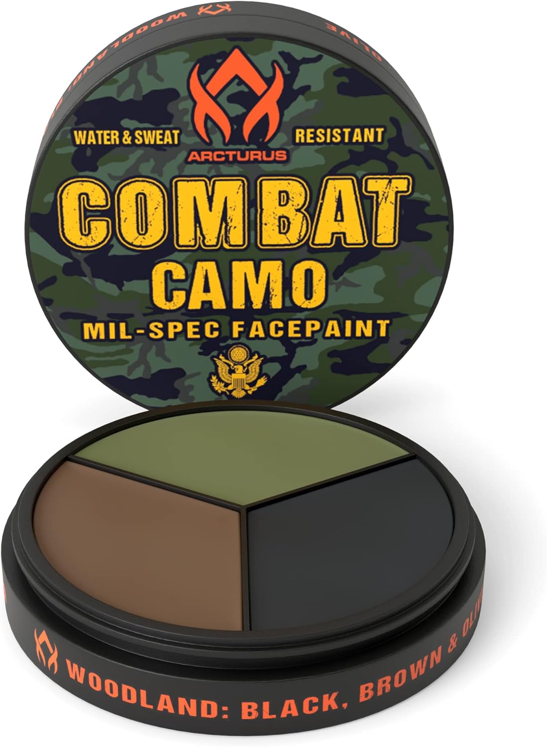 Arcturus 3-Color Camo Face Paint - Resistant & Reflective