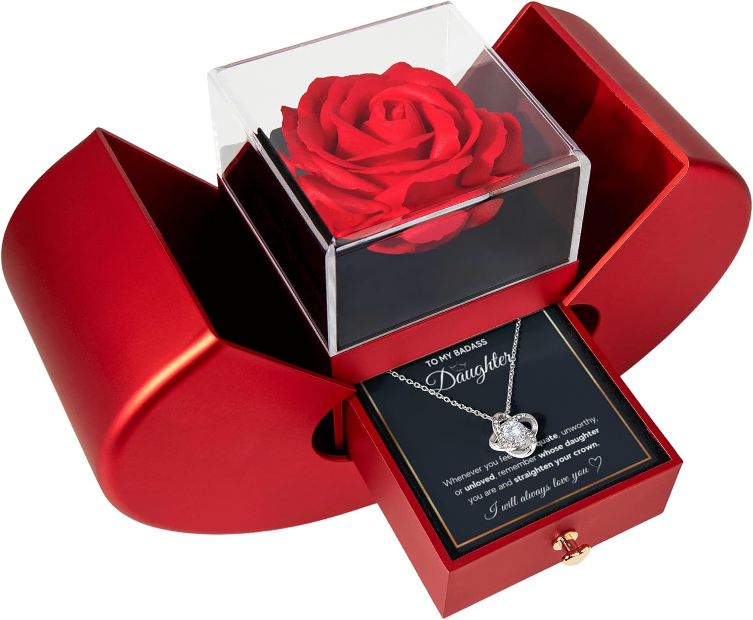 To My Beautiful Daughter Necklace - Heartfelt Gift for Her
