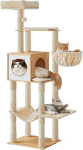 Feandrea Cat Tree 65-In Tall Multi-Level Cat Tower - Cozy, Stable