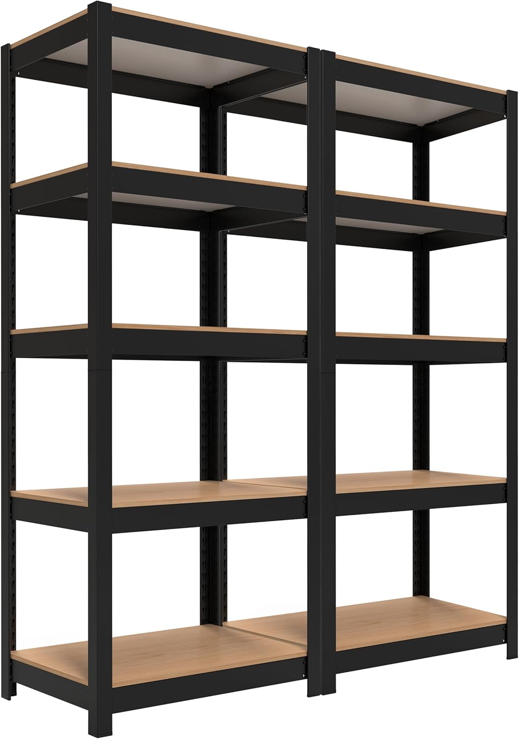 HOMEDANT House Black 5 Tier Adjustable Storage Utility Rack