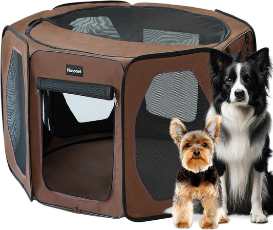 Portable Pet Playpen for Indoor/Outdoor Fun!