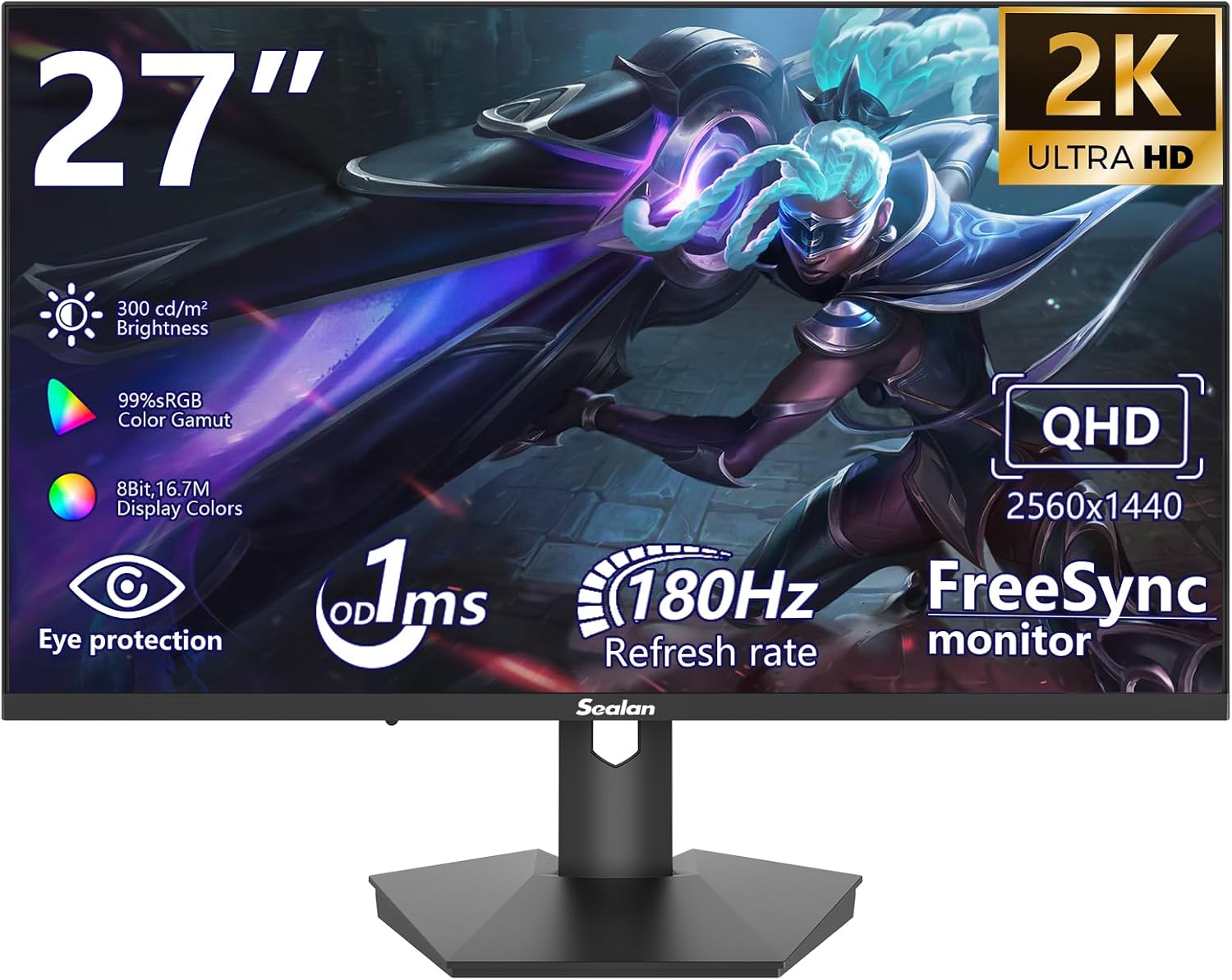 Immerse in Ultimate Gaming with 27 QHD Monitor