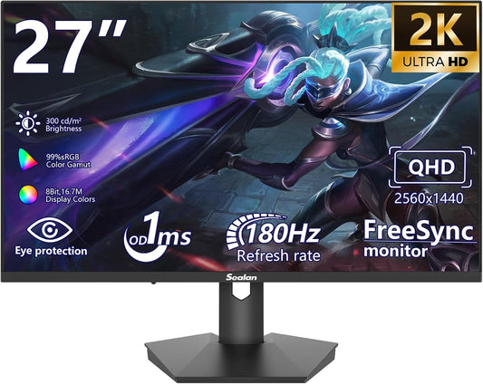Immerse in Ultimate Gaming with 27 QHD Monitor