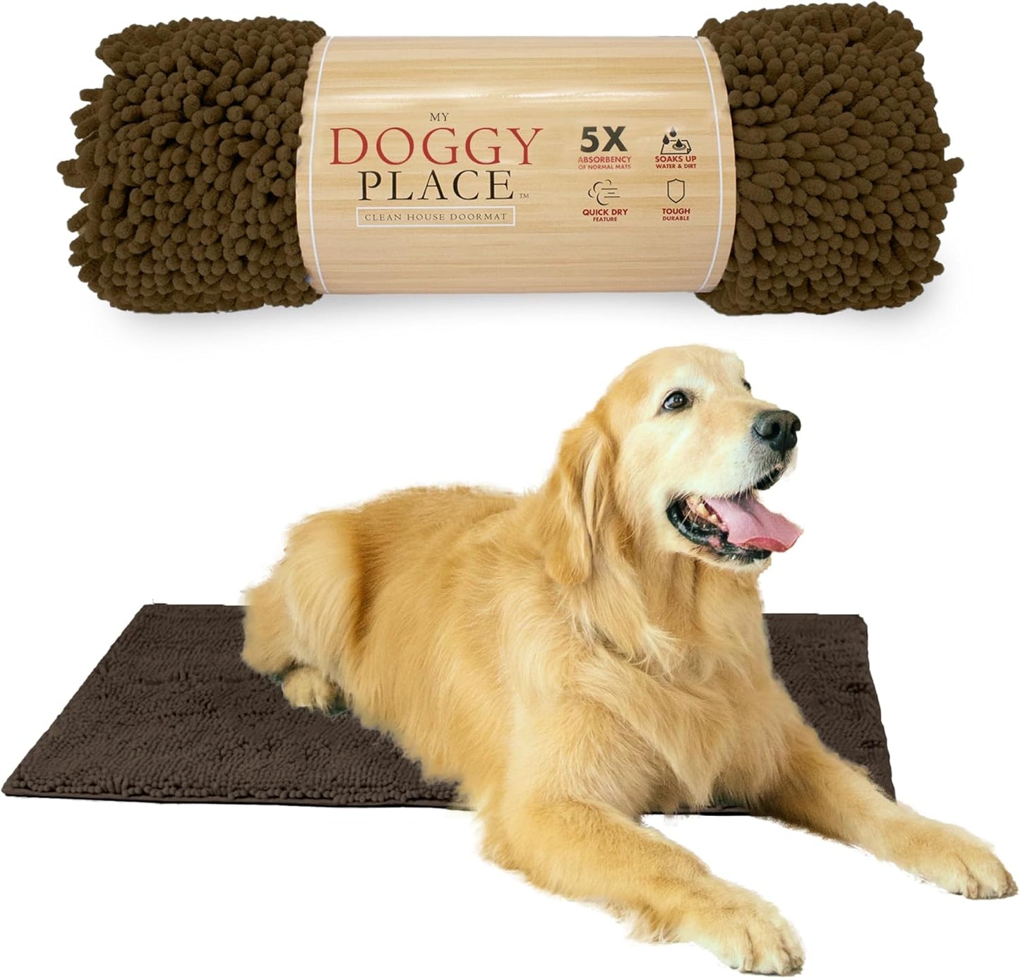 Microfiber Dog Mat for Muddy Paws - Absorbent and Quick-Drying