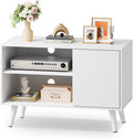WLIVE TV Stand for 40 in TVs White - Mid-Century Small Console