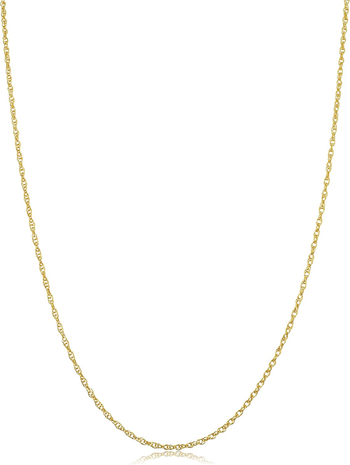 Kooljewelry Womens Classic Rope Chain - 10k Gold Necklace