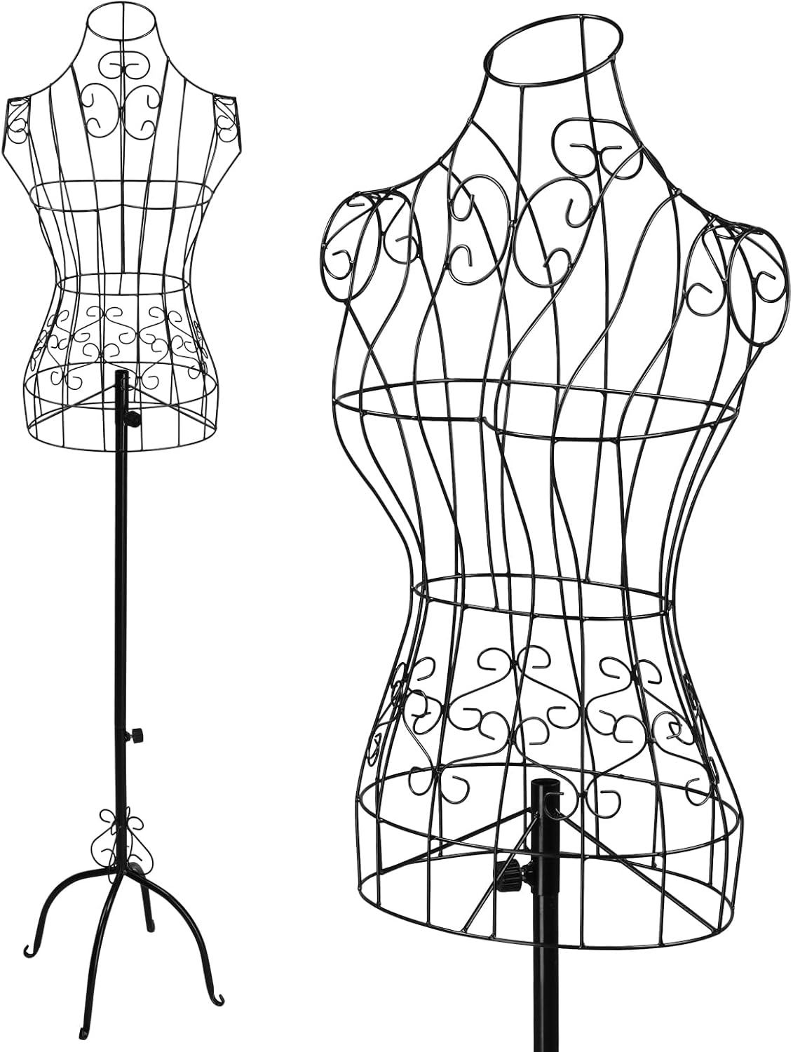 Bonnlo Female Wire Dress Form for Vintage Home Decor Display
