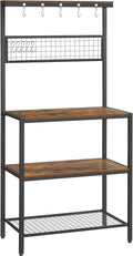 Bakers Rack Kitchen Storage Shelf - Industrial Coffee Bar Rack