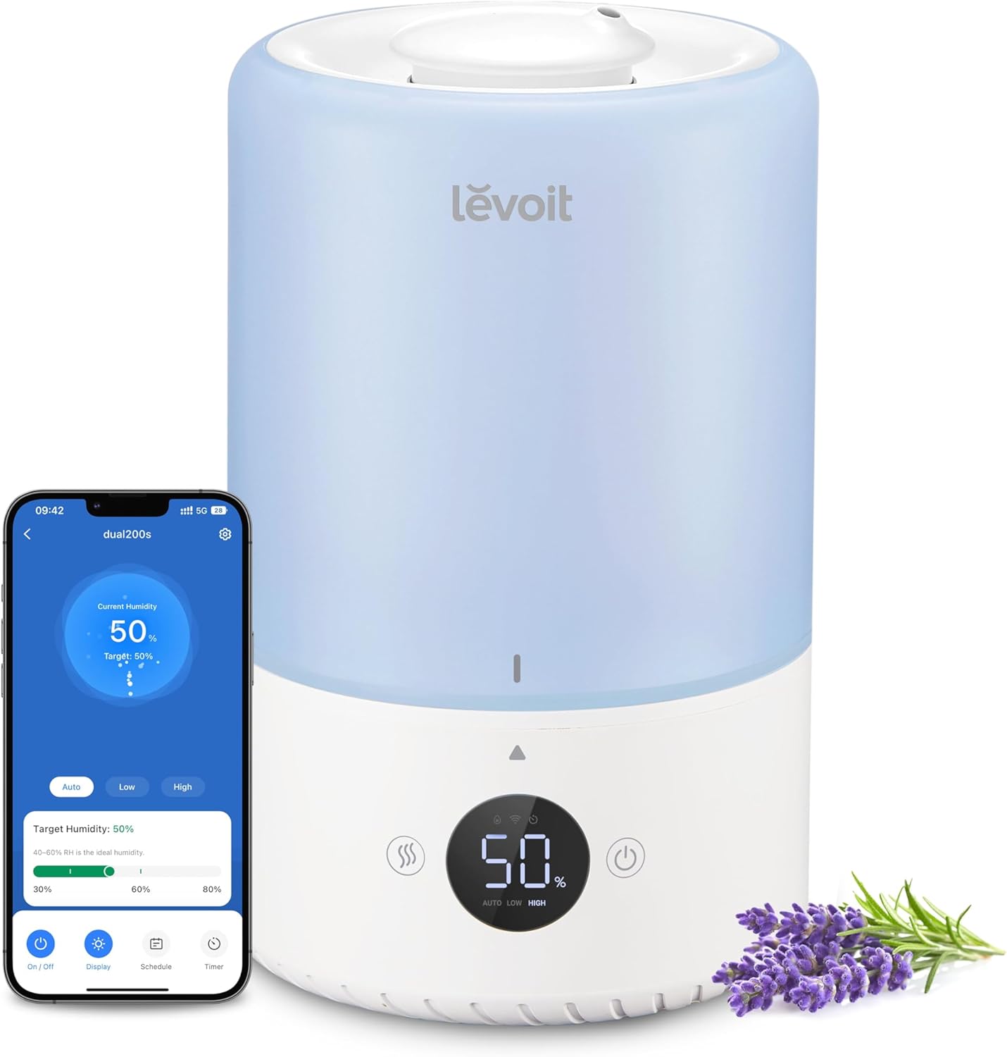 LEVOIT Dual 200S Smart Humidifiers for Bedroom and Home Use