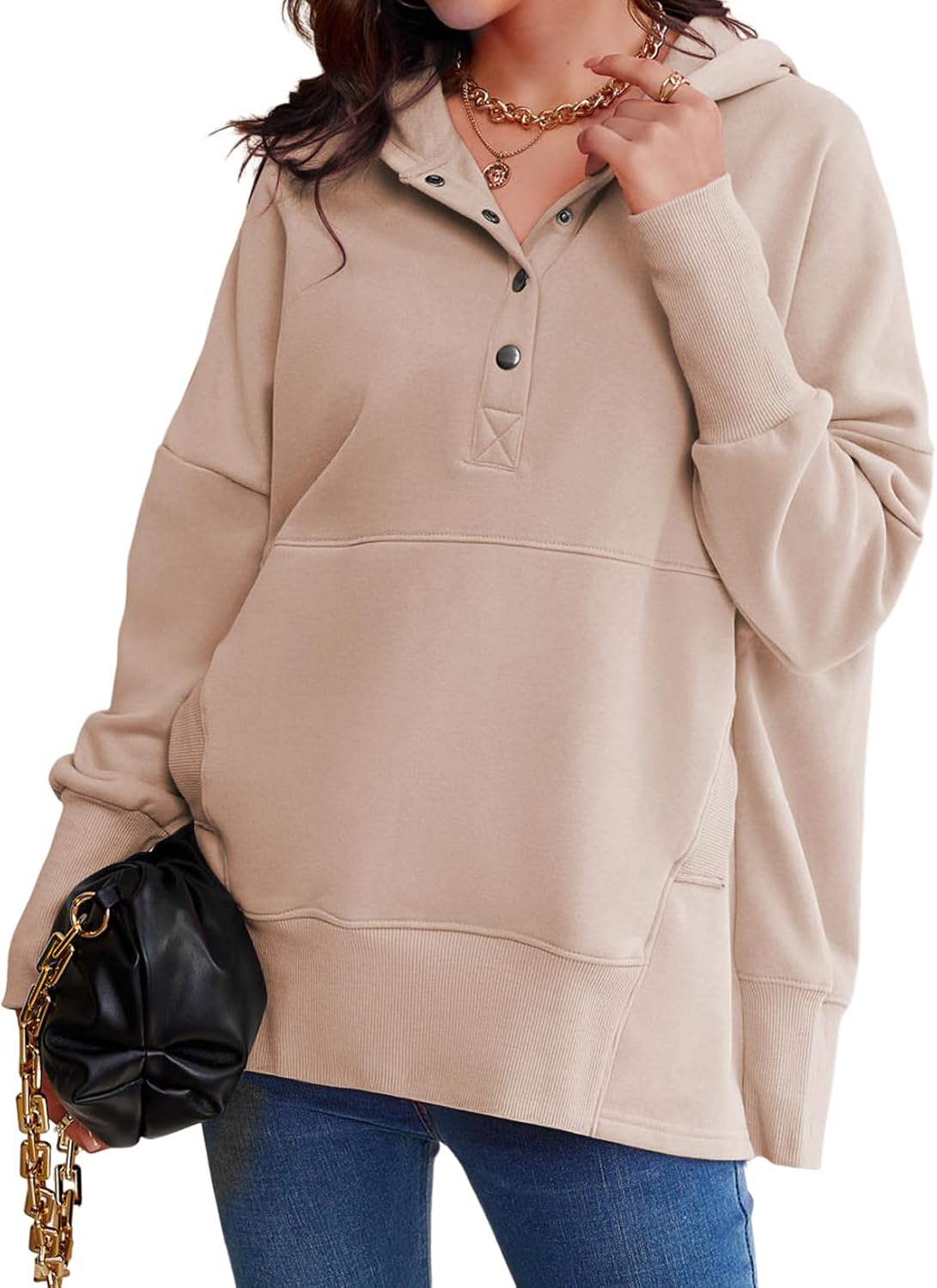 AlvaQ Womens Oversized Sweatshirts for Cozy Winter Style